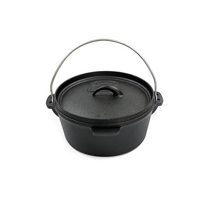 Il forno di campo del ferro di Matt Black Pre Seasoned Cast facile 2 quarti mantiene