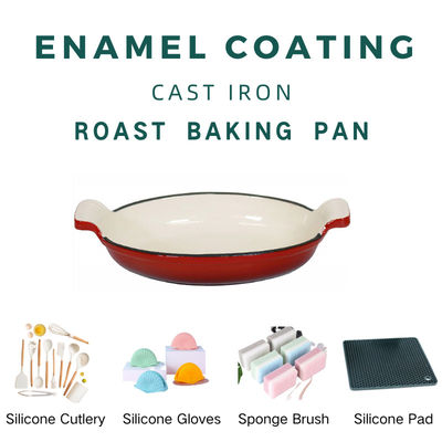 Ghisa durevole che frigge Pan Enameled Cast Iron Pan BSCI ISO9006