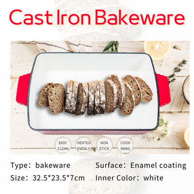 ghisa di 27*24*4.5cm che frigge la teglia da forno del ghisa di Pan Heavy Duty Enamel Coating