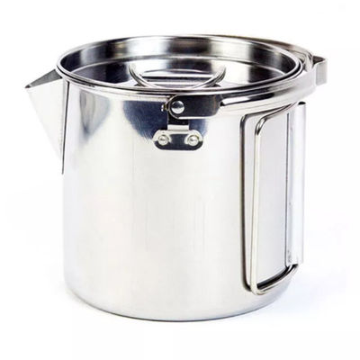 1.2L che si accampa cucinando la piegatura dell'insieme tratta il bollitore di tè di campeggio di acciaio inossidabile