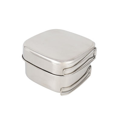 La cottura di campeggio di H6.8CM ha messo le pentole di campeggio 6pcs/Set dell'acciaio inossidabile di D14.7CM