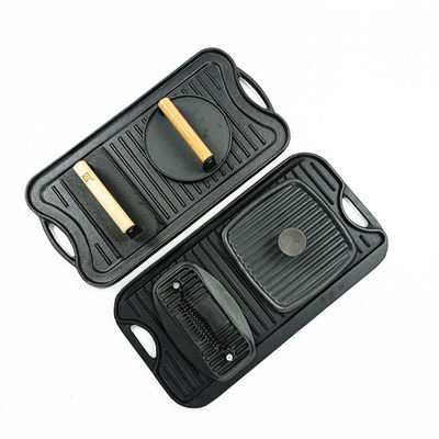 Campeggio piano del BARBECUE di Pan For della piastra del ghisa di Matt Black 17X9.8»