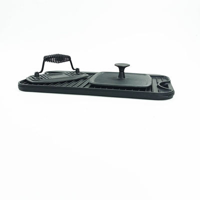 piastra Pan With Press del barbecue della piastra della griglia del ghisa di 51.2*26.5cm