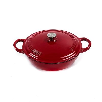 Cima ovale di Oven Dish For All Glass dello smalto di Matt Red Cast Iron Casserole