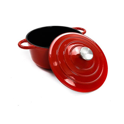 Smalti le maniglie olandesi di Oven Chemical Free With Two del ghisa del rivestimento