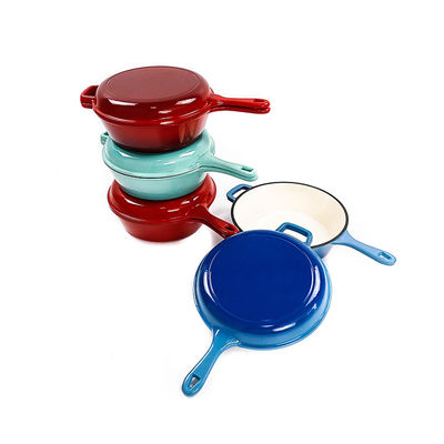 Lo SGS di BSCI ha smaltato le pentole Pan Lid And Stew Pot 2 del ghisa in 1