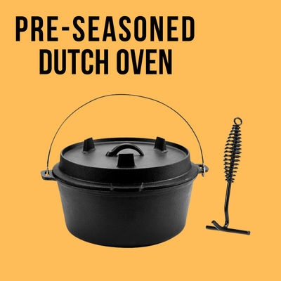 Forno olandese in ghisa da 5 quarti Pre Season Camp Chef Forno olandese con coperchio