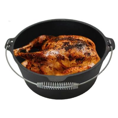 Il forno di campo del ferro di Matt Black Pre Seasoned Cast facile 2 quarti mantiene