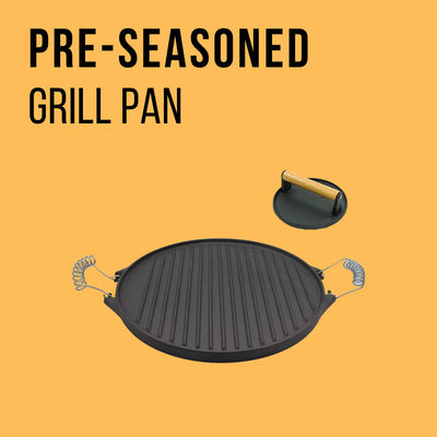 Il BARBECUE pre ha condito la piastra Pan With Superior Heat Retention del ghisa