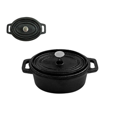 Rivestimento nero interno dello smalto di Matt Blake Cast Iron Round Casserole 10*5cm