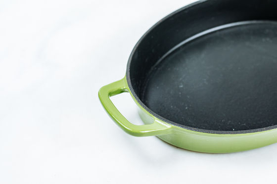 Ghisa del ODM dell'OEM che frigge lo SGS della pentola di Pan Easy Lifting Oval Roasting