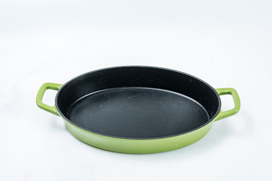 Ghisa del ODM dell'OEM che frigge lo SGS della pentola di Pan Easy Lifting Oval Roasting