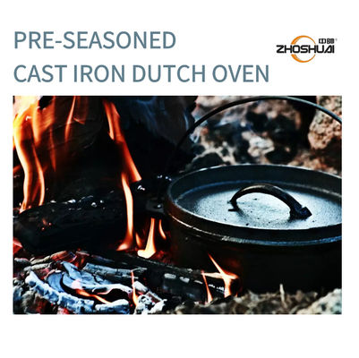 » turco Oven Pre Seasoned Matt Black del ghisa 31X14 con le gambe