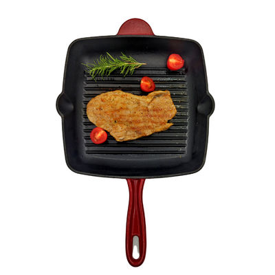 Duracast a 9 pollici ha smaltato la griglia Pan With Long Handle del ghisa