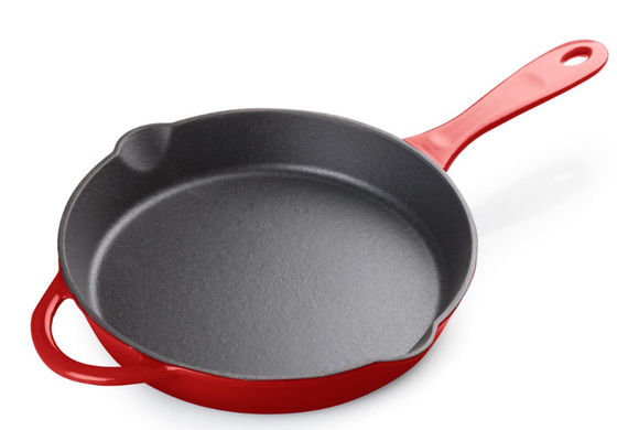 L'OEM in tondo ha smaltato la padella rivestita del ghisa resiste alle temperature elevate