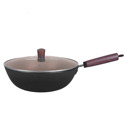 Non maniglia di legno di Pan Good Heat Retention With del wok cinese del bastone
