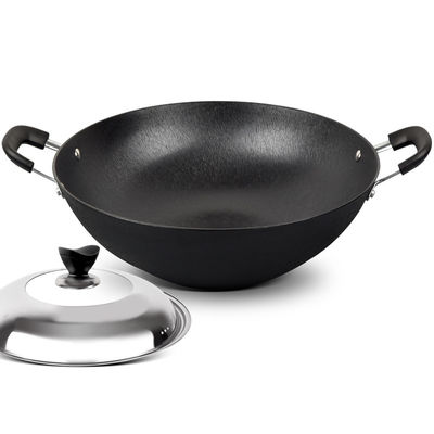 wok cinese Pan Large Bottom For Easy di 40/42cm che cucina BSCI/SGS