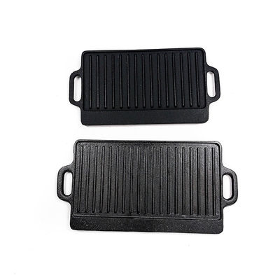 Piastra rettangolare del ghisa di due maniglie con le creste 18x9.4x0.6inch