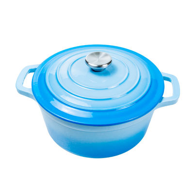 Casseruola in ghisa OEM Casseruola rotonda a due manici con coperchio