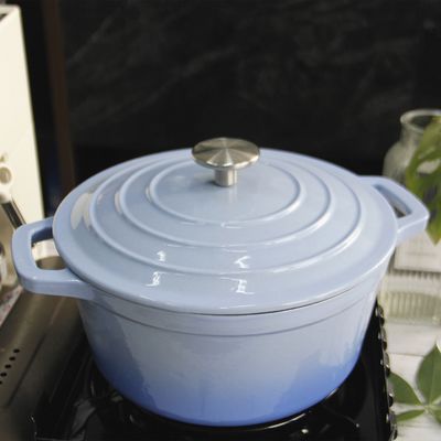 Rivestimento di smalto Fuoco di ghisa rotondo Cocotte Set Mini forni olandesi con coperchio