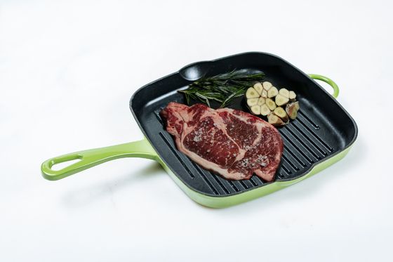 Duracast a 9 pollici ha smaltato la griglia Pan With Long Handle del ghisa