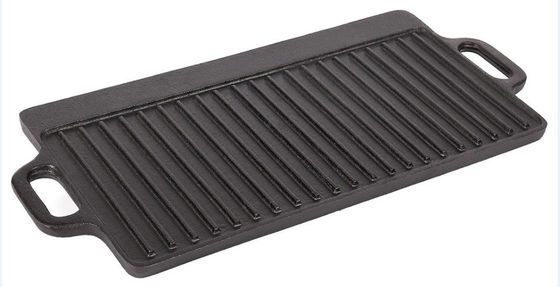 Piastra rettangolare del ghisa di due maniglie con le creste 18x9.4x0.6inch
