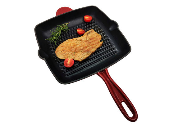 Il verde ha smaltato la friggitrice di Pan Non Stick Cast Iron della padella del ghisa