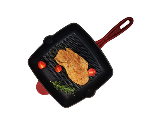 Il verde ha smaltato la friggitrice di Pan Non Stick Cast Iron della padella del ghisa