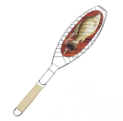 Dell'OEM del ODM barbecue del bastone non che griglia maglia durevole con la maniglia di legno