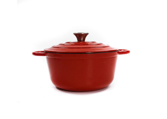 Il forno olandese rosso ISO9001 del ghisa del ODM 21.3*10cm dell'OEM ha certificato