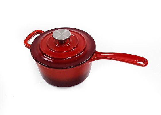 Smalto amichevole della casseruola del ghisa di Eco 19cm ricoperto di coperchio
