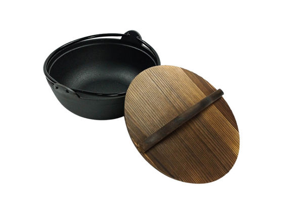 18/20/27 di coperchio olandese di Oven Pre Seasoned With Wooden del ghisa di cm