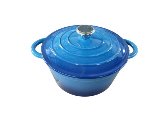 Piatto blu della casseruola dello smalto con il coperchio per tutta la stufa 3.8/5/5.3kg