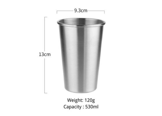 304 certificazione dorata della tazza 8.2/9.3cm di acciaio inossidabile SGS/ISO9005