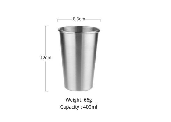 304 certificazione dorata della tazza 8.2/9.3cm di acciaio inossidabile SGS/ISO9005
