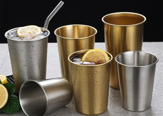 304 certificazione dorata della tazza 8.2/9.3cm di acciaio inossidabile SGS/ISO9005