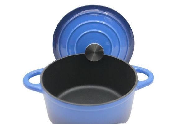 Piatto blu della casseruola dello smalto con il coperchio per tutta la stufa 3.8/5/5.3kg