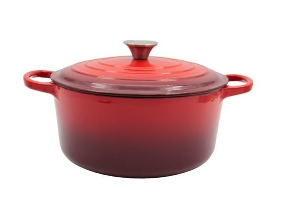 Il forno olandese rosso ISO9001 del ghisa del ODM 21.3*10cm dell'OEM ha certificato
