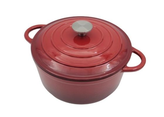 Il forno olandese rosso ISO9001 del ghisa del ODM 21.3*10cm dell'OEM ha certificato