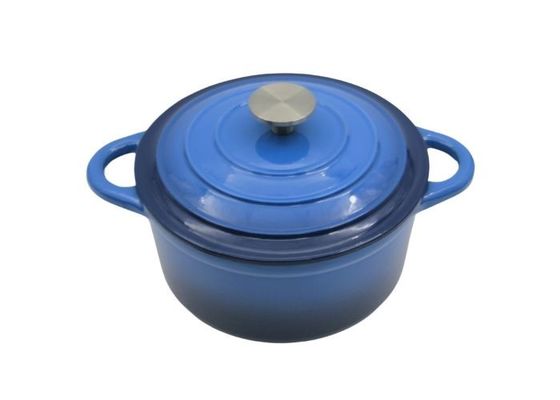 Piatto blu della casseruola dello smalto con il coperchio per tutta la stufa 3.8/5/5.3kg