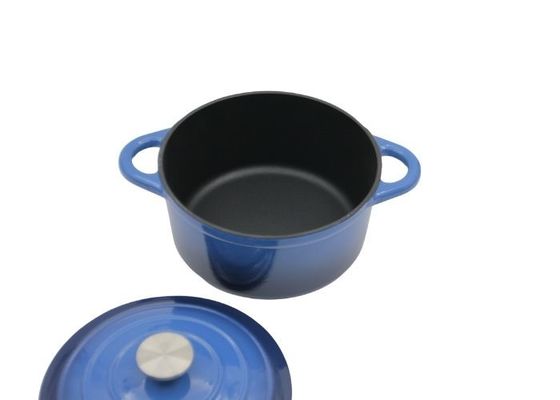 Piatto blu della casseruola dello smalto con il coperchio per tutta la stufa 3.8/5/5.3kg