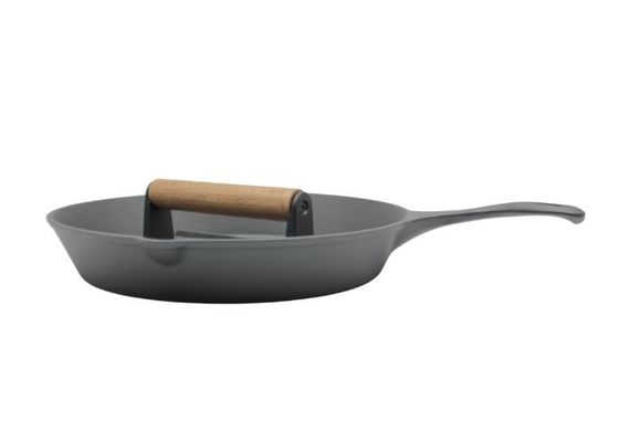 Padella rotonda del ghisa Pre-esperta: Perfezioni per la cottura domestica e grigliare all'aperto a 10 pollici/a 12 pollici