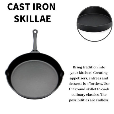 ghisa di 16cm che frigge Pan Deep Cast Iron Skillet per la frittura di scalpore