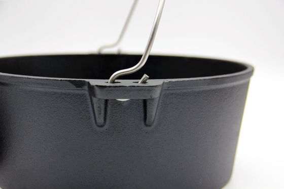 Forno olandese con coperchio in ghisa preconfezionato da 6 kg - pentola di ghisa rotonda da 5,5 litri per cucina all'aperto, stufa e forno