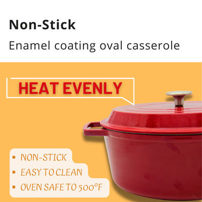 Smalti il ferro maniglie 4.5L/6.8L due di Stew Pot per articolo da cucina