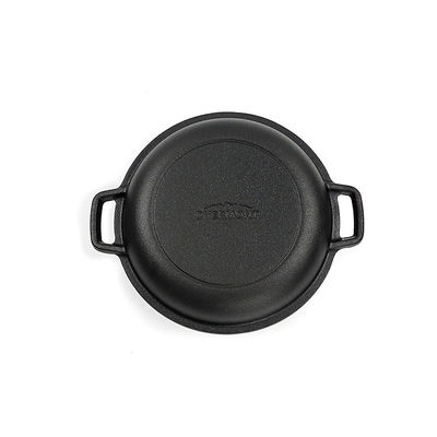 la casseruola 4.8L del ghisa di 26cm il forno olandese 2 del ghisa in 1 maniglia facile