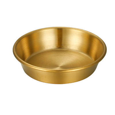 piatto dorato 304/201 inossidabile della salsa di 7/8/9/10cm multifunzionale