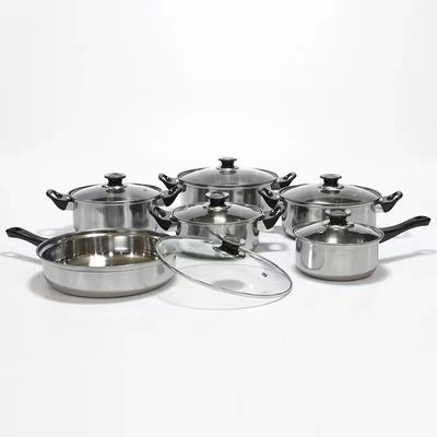 Non vaso delle pentole di acciaio inossidabile del bastone 6 pezzi degli insiemi del commestibile nessuna deformazione