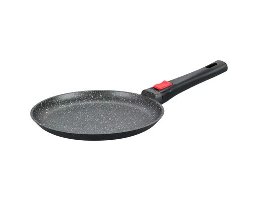 Grande piatto profondo Aluminumpot 28cm con il nero di vetro del coperchio