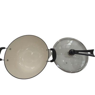Maniglia cinese classica di Pan Skillet With Removable Silicone del wok del ghisa 11Inch